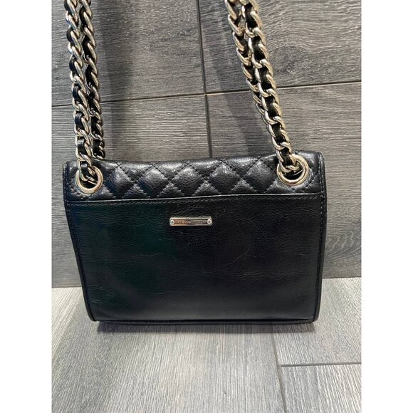 Rebecca Minkoff Black Quilted Mini Affair Bag Gold Chain Crossbody B000419 - Picture 9 of 9